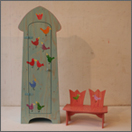 kindermöbel schrank und bank